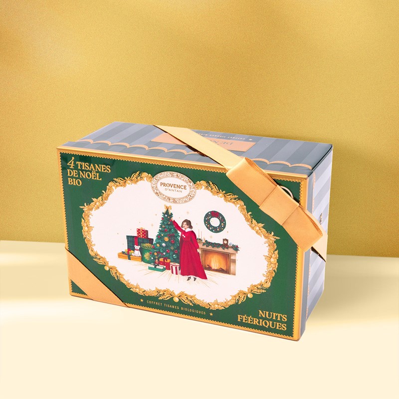 Coffret métal 4 tisanes de noël bio* nuits féériques