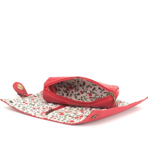 Trousse bijoux cuir emma rouge hap
