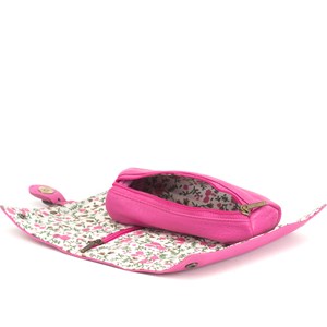 Trousse bijoux cuir emma fushia hap