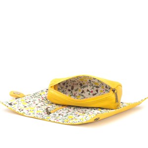Trousse bijoux cuir emma jaune hap