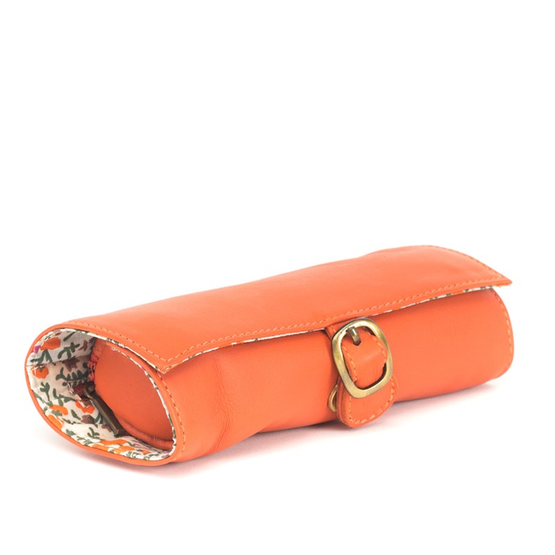 Trousse bijoux cuir emma orange hap