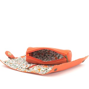 Trousse bijoux cuir emma orange hap