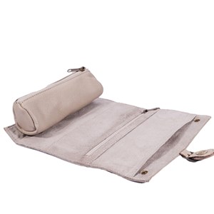 Trousse bijoux cuir emma gris