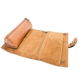 Trousse bijoux cuir emma sable