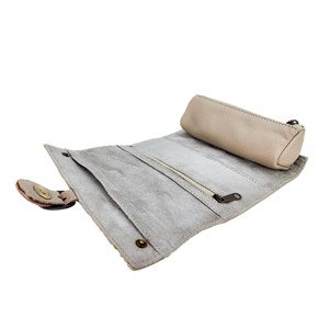 Trousse bijoux cuir emma gris