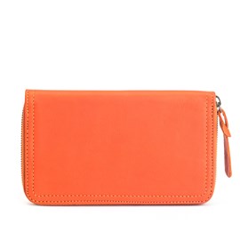 Portefeuille cuir ami orange