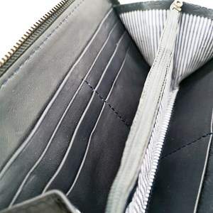 Portefeuille cuir ami marine