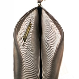 Trousse plate cuir dany café