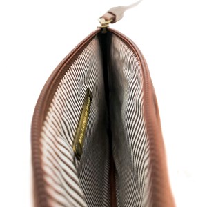 Trousse plate cuir dany havane