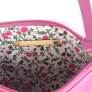 Trousse plate cuir dany fushia