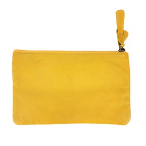 Trousse plate cuir dany jaune