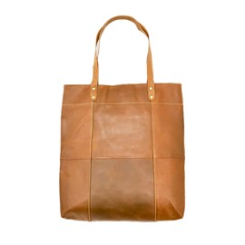Tote bag cuir  emilie havane