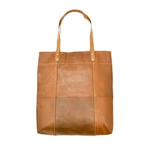 Tote bag cuir  emilie havane