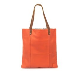 Tote bag cuir  emilie orange