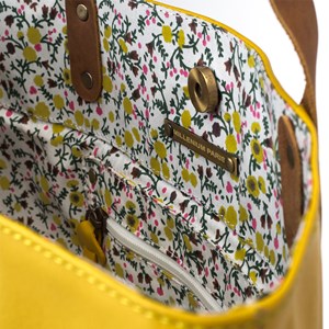 Tote bag cuir  emilie jaune