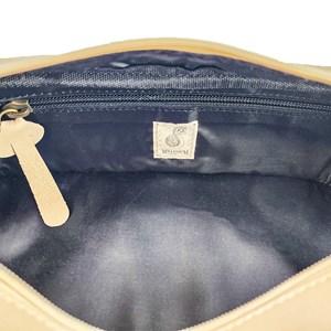 Trousse de toilette cuir léo gris