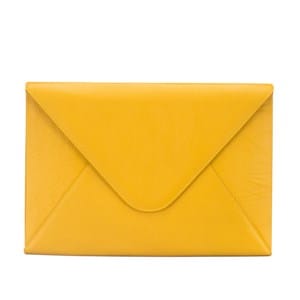 Porte-documents cuir marcel jaune