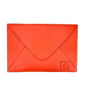 Porte-documents cuir marcel orange