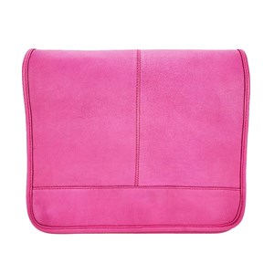 Besace messager cuir maxime fushia