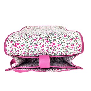 Besace messager cuir maxime fushia