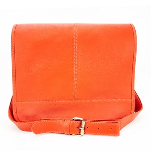 Besace messager cuir maxime orange