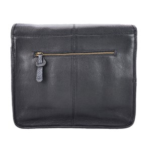 Besace messager cuir maxime noir