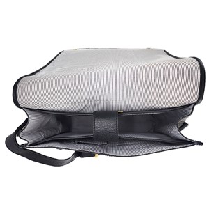 Besace messager cuir maxime noir