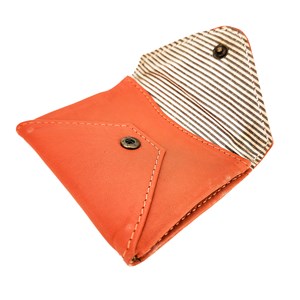 Porte-cartes cuir nino orange