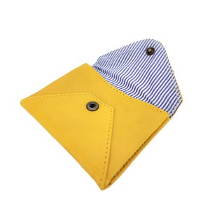 Porte-cartes cuir nino jaune