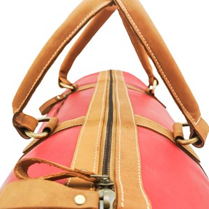 Sac weekend cuir sacha rouge