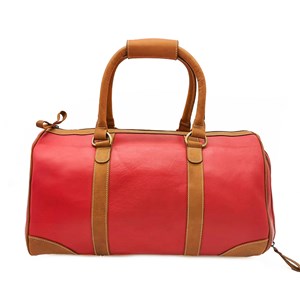 Sac weekend cuir sacha+ rouge