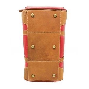 Sac weekend cuir sacha+ rouge