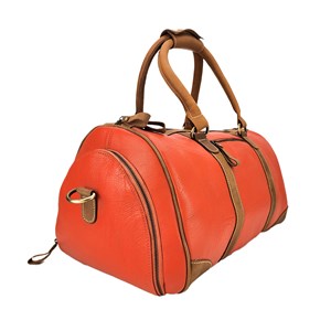 Sac weekend cuir sacha+ orange