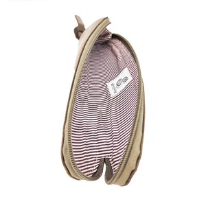 Trousse cuir twisty beige