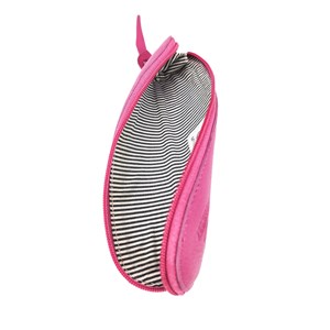 Trousse cuir twisty fushia
