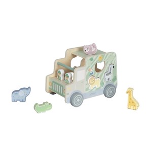 Voiture en bois avec animaux 2 en 1