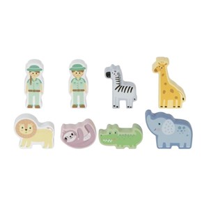 Voiture en bois avec animaux 2 en 1