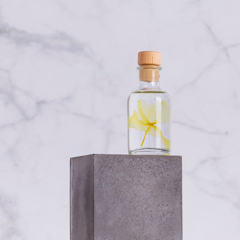 Fleur immergée hortensia jaune h10