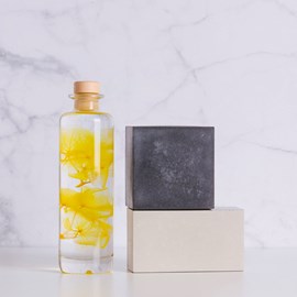 Fleur immergée hortensia jaune h21