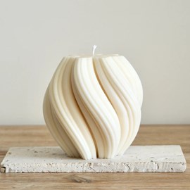 Bougie décorative 12cm écru