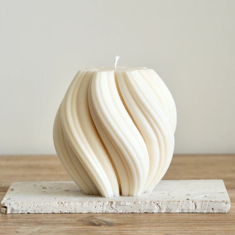 Bougie décorative 12cm écru