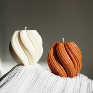 Bougie décorative 12cm écru