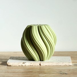 Bougie décorative 12cm pistache