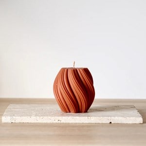 Bougie décorative 9cm terracotta