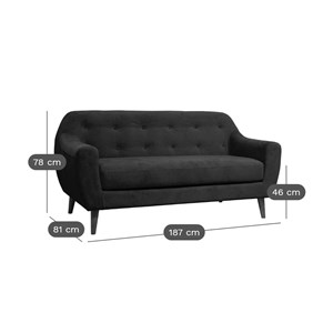 Canapé tissu agathe 3 places