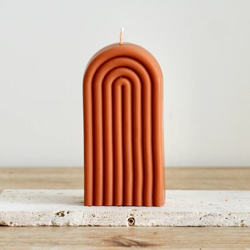 Ekru - Bougie décorative arch terracotta