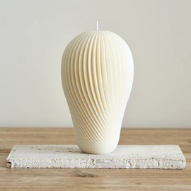 Bougie décorative illusion ekru