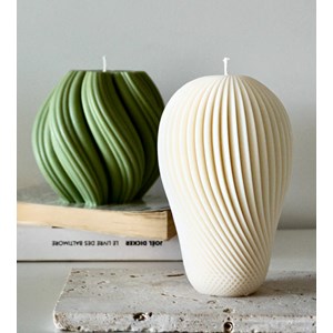 Bougie décorative illusion ekru