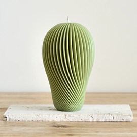 Bougie décorative illusion pistache