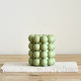Bougie décorative bubble pistache